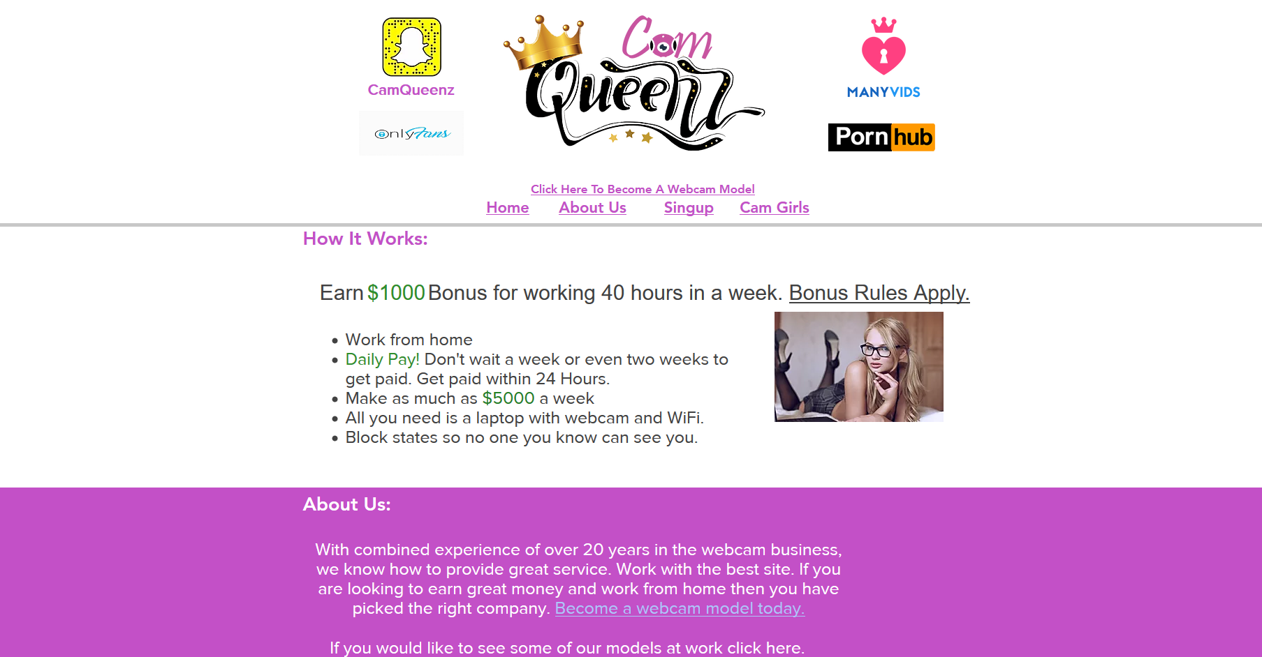 Cam Queenz Logo