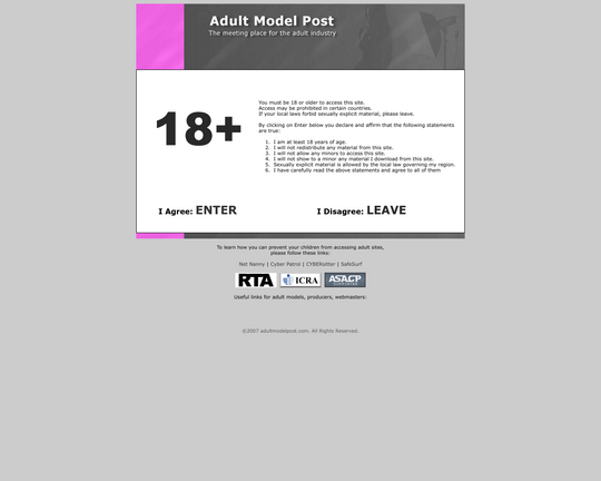 Adult Model Post Logo