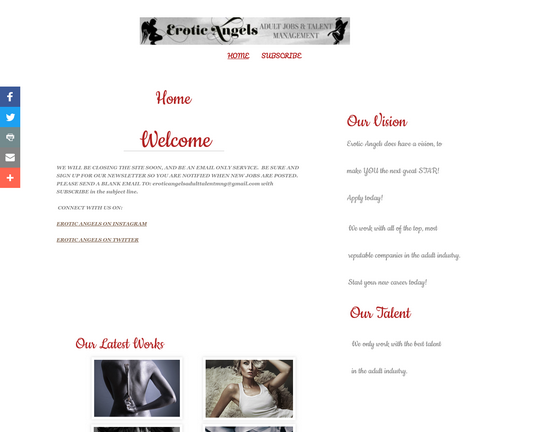 Erotic Angels Adult Talent Management Logo