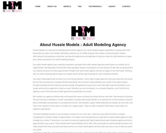 Hussie Models Logo