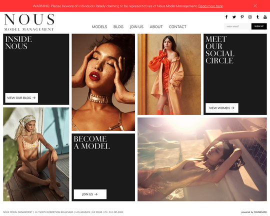 Nous Model Management Logo